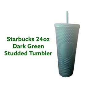 Starbucks 24oz Dark Green Studded Cup.